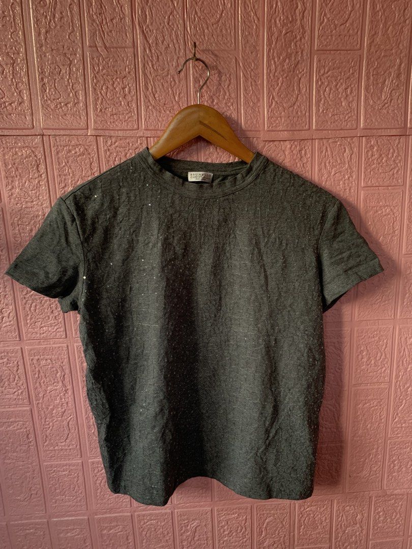 Brunello Cucinelli Monogram Shirt (Category: Luxury Apparel) located in Kabacan. Submitted by mansourrrrrr (Listing ID 1469481899, Image 1). Description: Brunello Cucinelli Size: Small-Medium Excellent Condition Issue: Neckline need lang po ng plantsa .