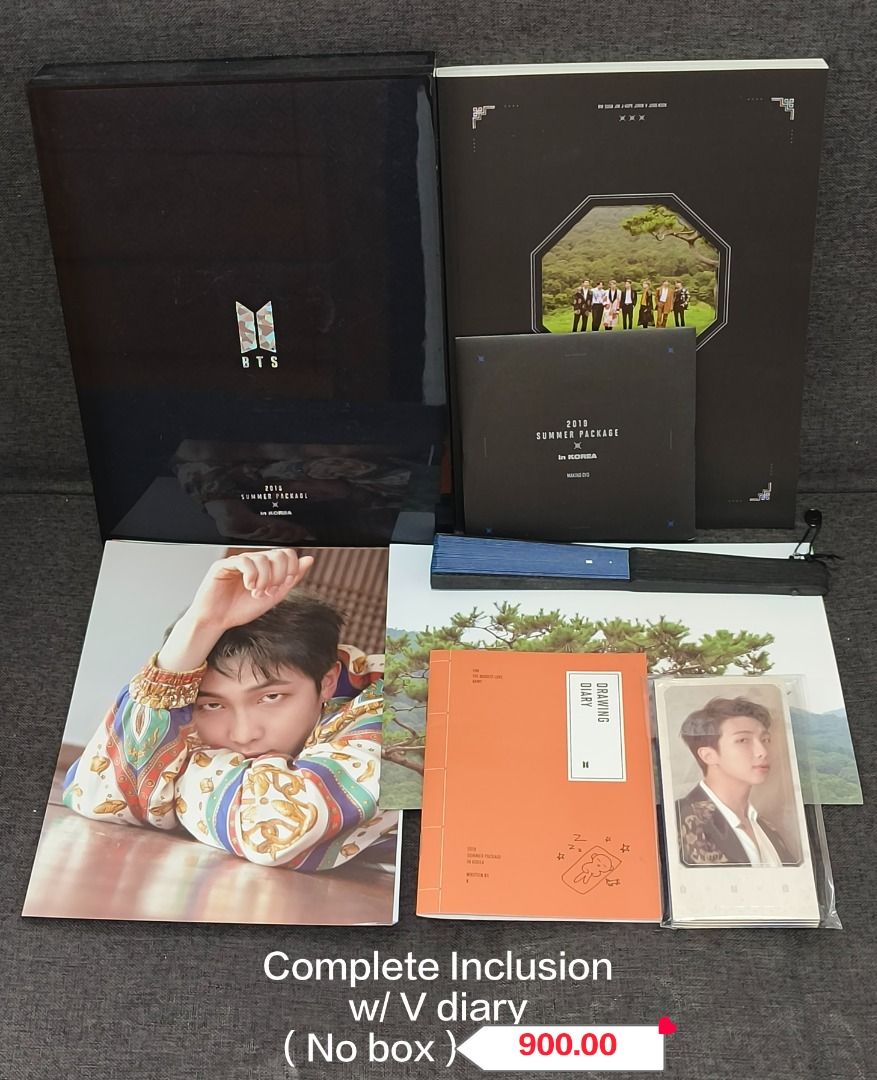 BTS 2018 Summer Package in Saipan Complete Inclusion w/ V Diary (Category: K-Wave Merchandise) located in Lumban. Submitted by luna.kshop (Listing ID 1469492669, Image 1). Description: ALL OFFICIAL ONHAND AND READY TO SHIP.