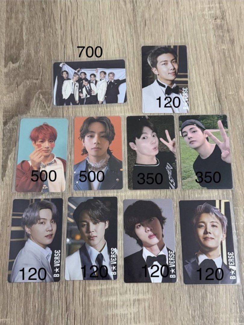BTS Photocards (Category: K-Wave Merchandise) located in Las Pinas. Submitted by luvvjeon (Listing ID 1469456197, Image 1). Description: Prio set taker .
