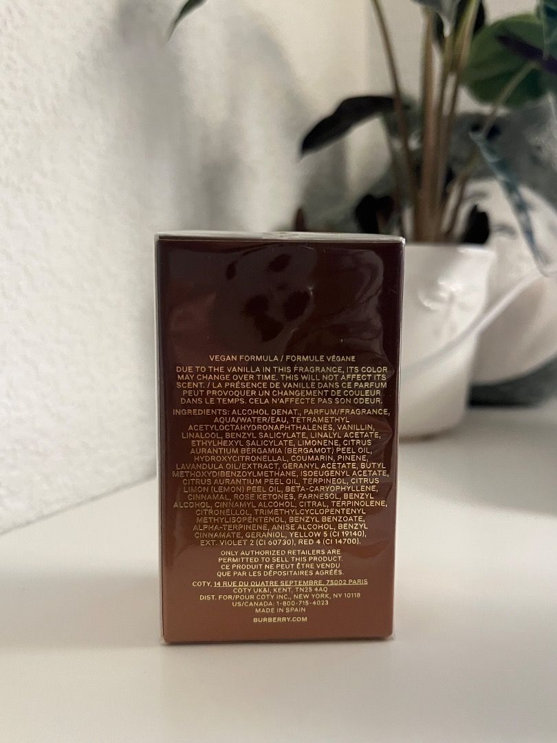 Burberry Goddess Eau de Parfum Intense 30ml (Category: Fragrance & Deodorants) located in Santa Rosa. Submitted by violetmarkeyy (Listing ID 1469568141, Image 3). Description: - Authentic Burberry Goddess Eau de Parfum Intense - Size: 30ml / 1.0 fl oz natural spray - Fragrance Family: Amber Vanilla - Vegan formula - Brand new, sealed in original plastic wrapping - Complete with ingredients, barcode, and batch info on packaging - Unopened and read