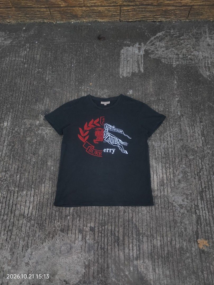 Burberry Shirt Embroid Logo (Category: Tshirts & Polo Shirts ) located in Caloocan City. Submitted by haruconcep52476 (Listing ID 1469458319, Image 1). Description: Dimensions W21×L28 Good condition Color rate 9.5 No issue Already wash.