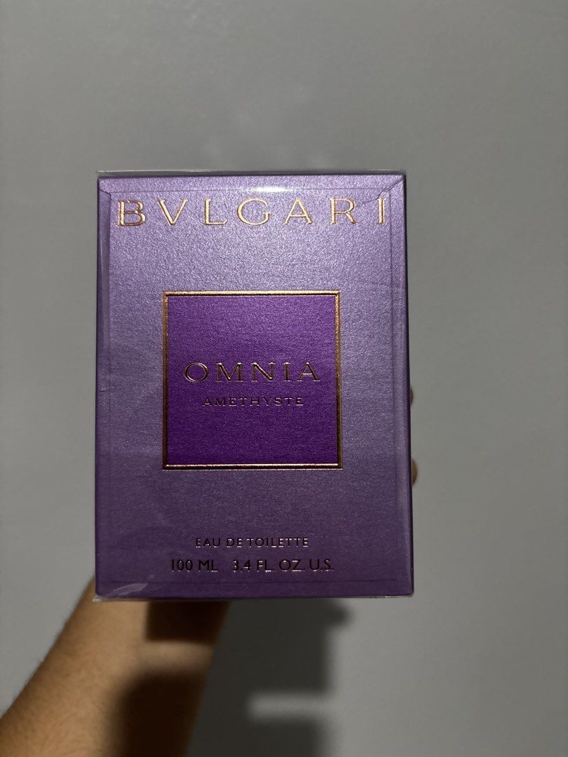 Bvlgari Omnia Amethyste (Category: Fragrance & Deodorants) located in Manila. Submitted by silverlion_855a79 (Listing ID 1469427617, Image 1). Description: - Brand: Bvlgari - Fragrance: Omnia Amethyste Eau De Toilette - Volume: 100 ml - Condition: Brand new, factory sealed in plastic wrap with purple box - Origin: Made in Italy - 100% authentic and ready to ship.