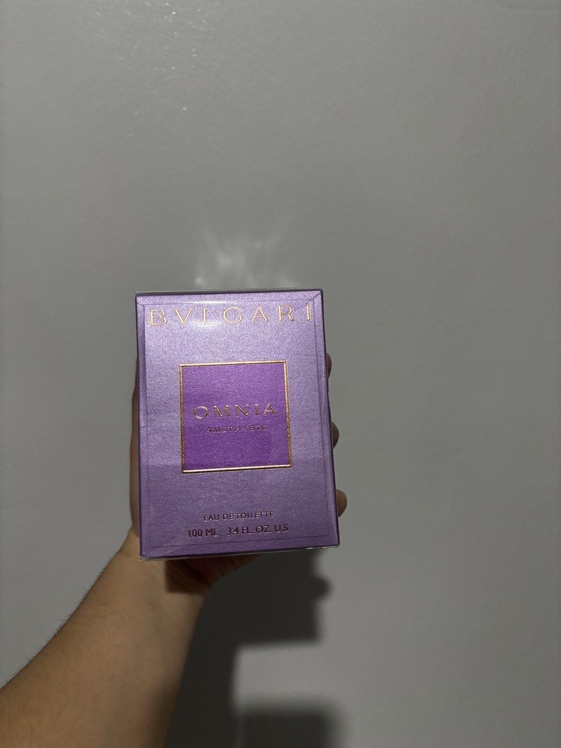 Bvlgari Omnia Amethyste (Category: Fragrance & Deodorants) located in Manila. Submitted by silverlion_855a79 (Listing ID 1469427617, Image 2). Description: - Brand: Bvlgari - Fragrance: Omnia Amethyste Eau De Toilette - Volume: 100 ml - Condition: Brand new, factory sealed in plastic wrap with purple box - Origin: Made in Italy - 100% authentic and ready to ship.