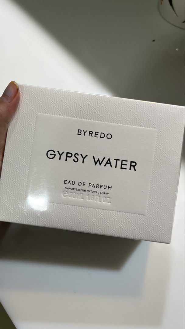Byredo Gypsy Water Eau De Parfum 50ml (Category: Fragrance & Deodorants) located in Caloocan City. Submitted by mikhacastillo_ (Listing ID 1469475929, Image 1). Description: - Brand: Byredo - Fragrance: Gypsy Water Eau de Parfum - Size: 50ml - Condition: Brand new, sealed in original textured white packaging box - Scent Profile: Woody with top notes of bergamot, lemon, pepper, and juniper berries; heart notes of incense, pine needle, and iris - I