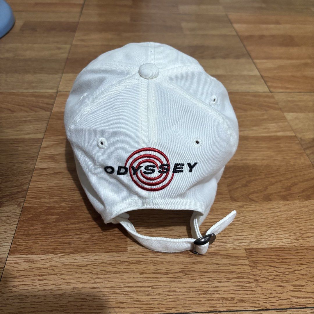 Callaway Chrome Soft Golf Cap White (Category: Caps & Hats) located in Manila. Submitted by jemiruxd (Listing ID 1469509897, Image 3). Description: - Authentic white Callaway golf cap in clean, ready-to-wear condition - Features embroidered Callaway branding on the front and 'Chrome Soft' on the brim - Accented with an 'XR' logo on one side and 'GBB Epic' on the other - Odyssey logo beautifully embroidered above the back strap - Adjustable metal 