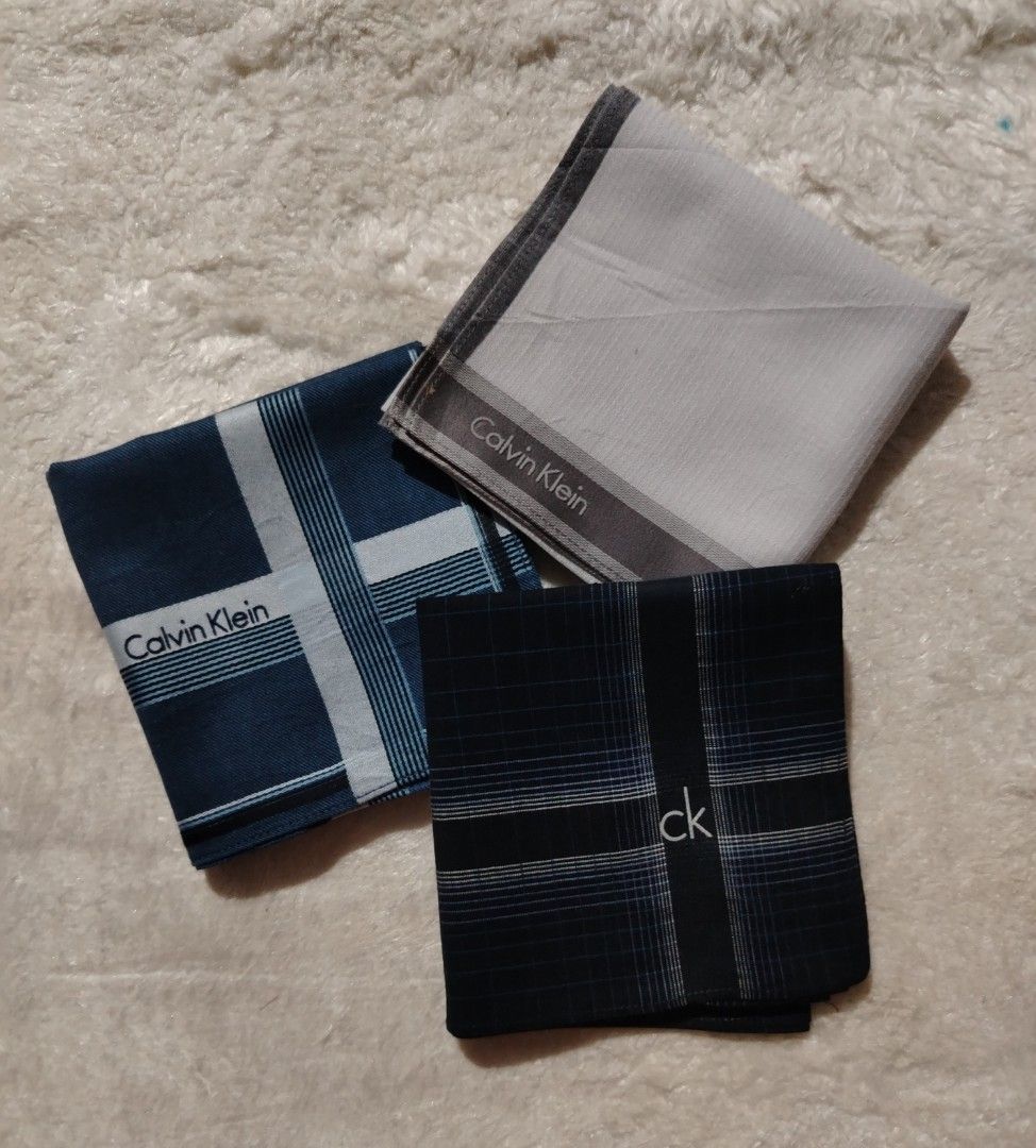 CALVIN KLEIN (Category: Handkerchief & Pocket Squares) located in Davao. Submitted by hankiescarveshawls. (Listing ID 1469502781, Image 1). Description: As packed💙.