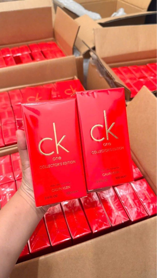 CALVIN KLEIN CK ONE COLLECTOR’S EDITION ❤️ (Category: Fragrance & Deodorants) located in Imus. Submitted by diana2999 (Listing ID 1469558274, Image 3). Description: CALVIN KLEIN CK ONE COLLECTOR’S EDITION ❤️ 100ML Eau de Toilette — ang classy ng red packaging! Perfect for personal use or pang-resell. Pre order .