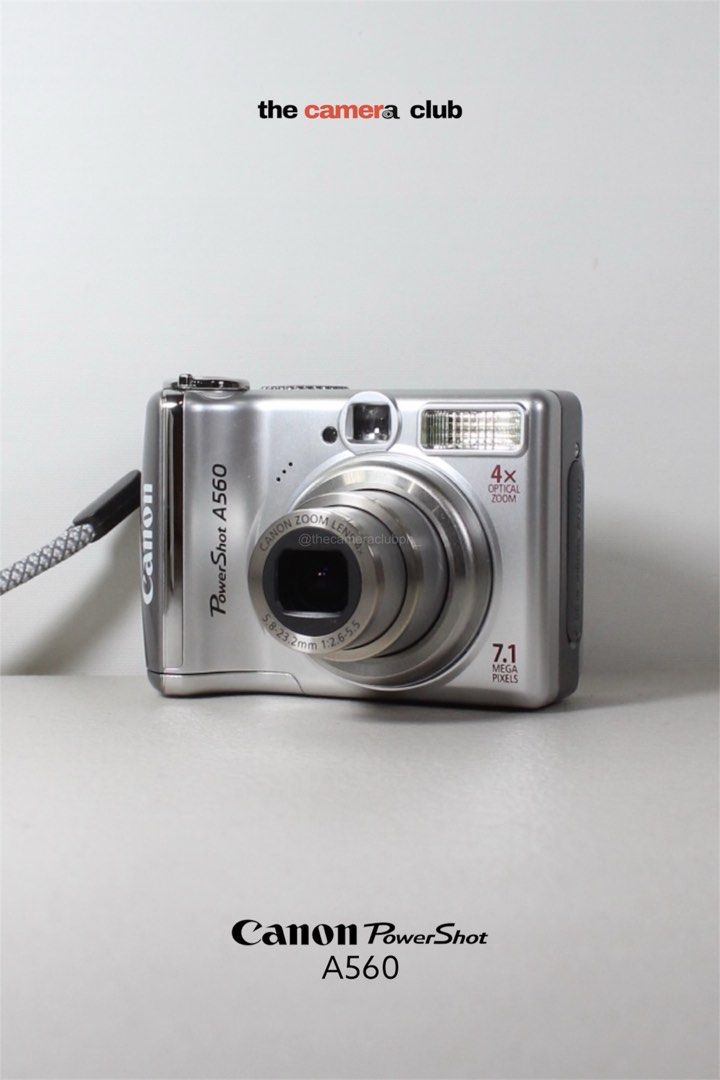 Canon PowerShot A560 7.1 MP Digital Camera (Category: Cameras) located in Tarlac. Submitted by thecouclub (Listing ID 1469497833, Image 1). Description: Canon PowerShot A560 7.1 MP Digital Camera ♡ ̆̈ CCD sensor ♡ ̆̈ built-in flash working ♡ ̆̈ movie mode (VGA) ♡ ̆̈ face detection ♡ ̆̈ red-eye reduction ♡ ̆̈ scene modes ♡ ̆̈ my colors ♡ ̆̈ 4x optical zoom ♡ ̆̈ 4x digital zoom ♡ ̆̈ date stamp ♡ ̆̈ optical viewfinder ♡ ̆̈ 2.5” LCD display ♡ ̆̈ all 