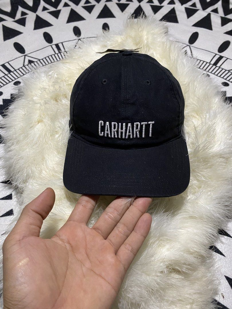 Carhartt Black Cap OSFA (Category: Caps & Hats) located in Badiangan. Submitted by iralorana.thrift (Listing ID 1469420119, Image 2). Description: - Brand new with original store tags - Color: Solid black canvas with white embroidered logo - Built-in Force sweatband technology for ultimate comfort - Adjustable back strap - One size fits all.