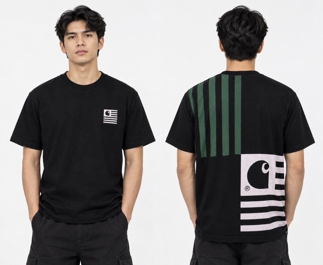 ✅Carhartt Shirt (Category: Tshirts & Polo Shirts ) located in Dumaguete. Submitted by good_stuff_dgte (Listing ID 1469456036, Image 1). Description: ✅Carhartt Shirt -₱750 -Size small on tag but fits medium (20.5x27.5) -Lazer printed -Color rate 9.8/10 -No issue (excellent condition).