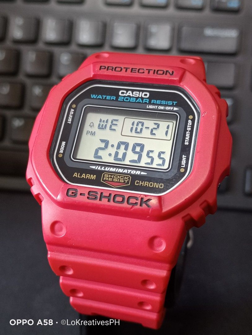 Gshock DWE-5600R LIMITED EDITION (Category: Men's Watches) located in Cavite. Submitted by purpose_served (Listing ID 1469468046, Image 2). Description: Limited Edition G-Shock DWE-5600R Core Specifications LIMITED EDITION: Carbon Core Guard structure with a stainless steel back plate. • Dimensions: 48.9 × 43.8 × 13.7 mm. • Weight: 54 g. • Water Resistance: 20 bar (200 meters), suitable for swimming and high-impact water sports. • Glass Material: