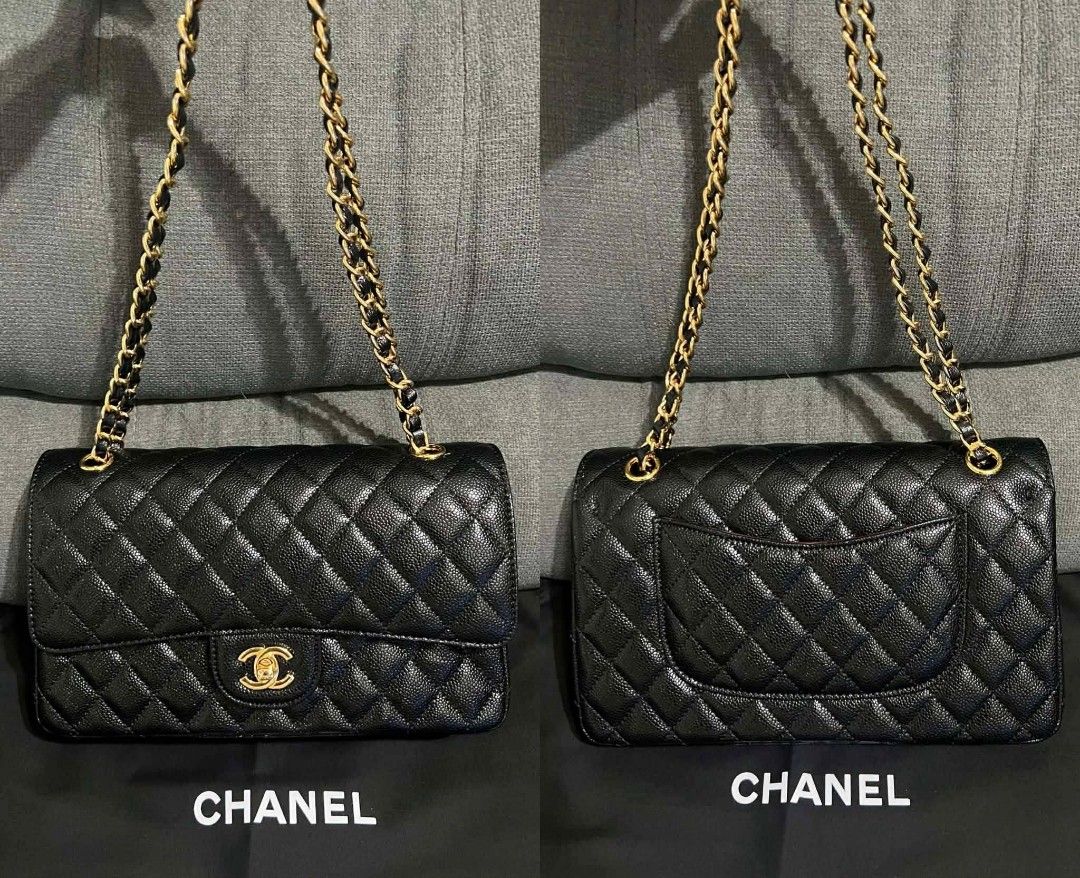 CC Classic Caviar Flap (Category: Shoulder Bags) located in Quezon City. Submitted by luxxechic (Listing ID 1469494695, Image 3). Description: EP zipper with microchip flower screw caviar leather with dust bag good as new no issue actual photo ppsted japan preloved mop: gcash.