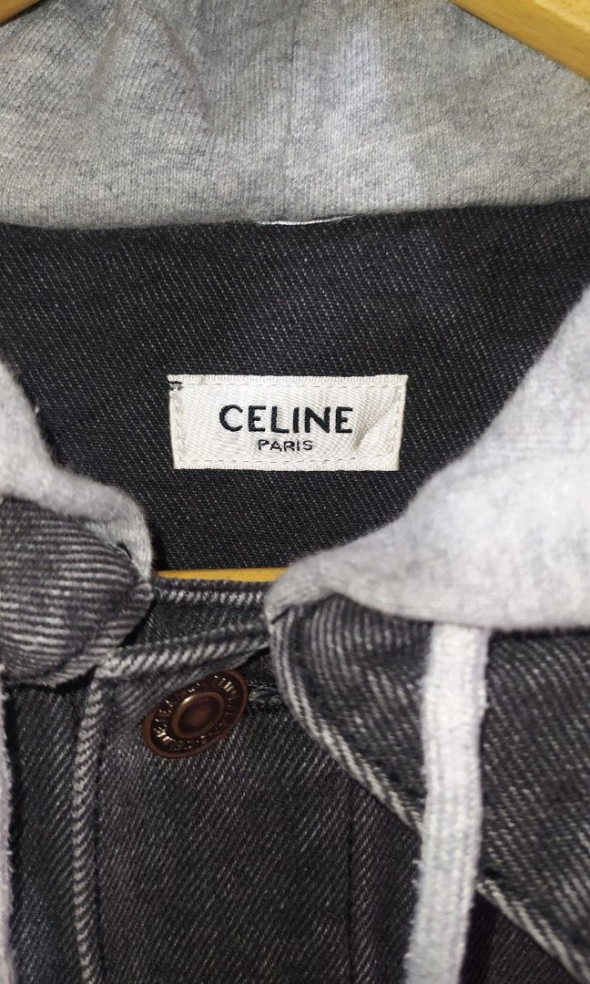 Celine Denim Hoodie Jacket (Category: Coats, Jackets and Outerwear) located in Milaor. Submitted by lootinout (Listing ID 1469556182, Image 3). Description: Celine Denim Hoodie Jacket ✅Size: S ✅Waist: 22 ✅Length: 24 ✅Hem: 26 ✅Color Rate: 9.5/10 ✅No Issue ✅Need Wash ✅Location: Bicol Naga City, Camarines Sur ✅Courier: J&T Express/Flash Express ✅MOP: Gcash only.