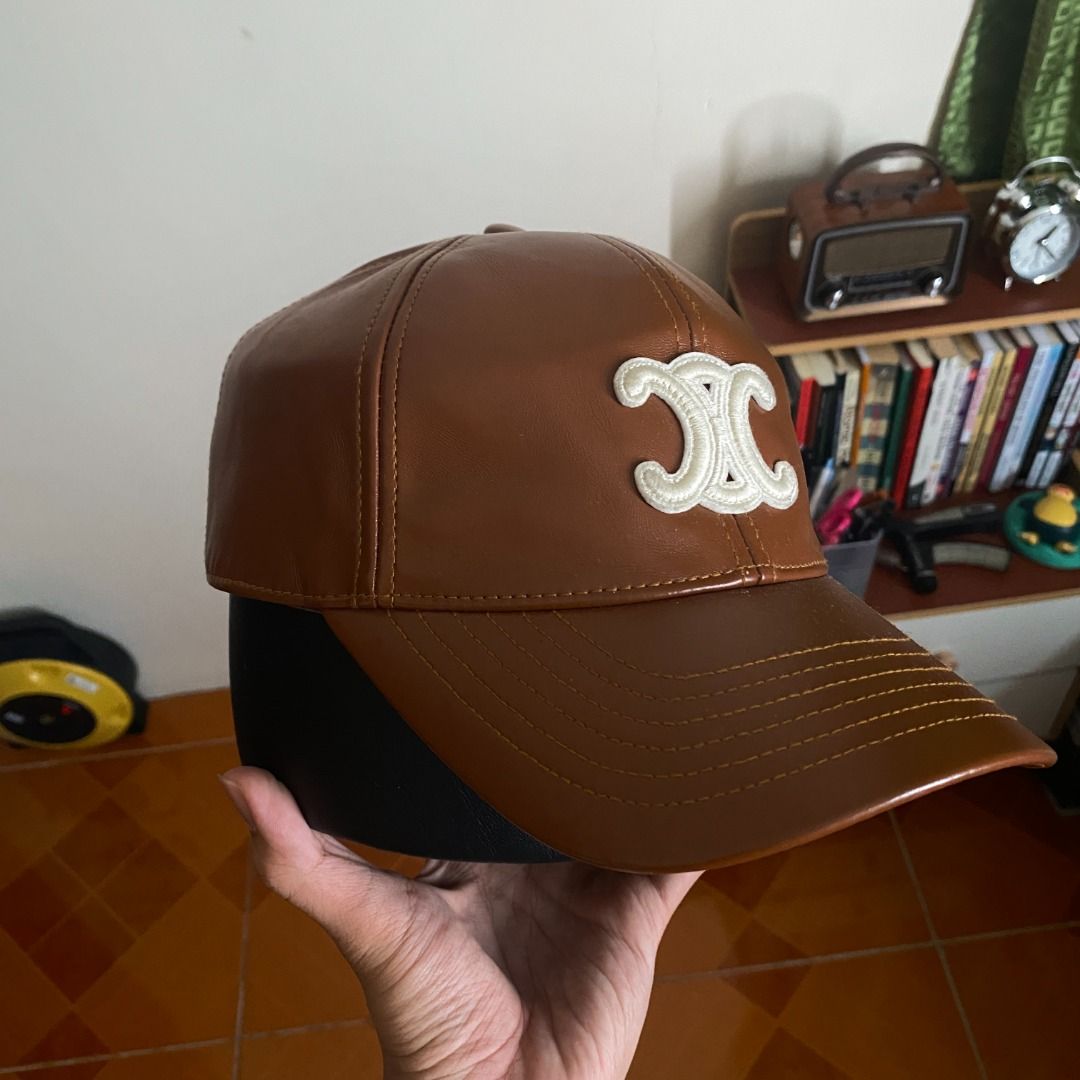 Celine Triomphe Brown Leather Baseball Cap (Category: Caps & Hats) located in Rizal. Submitted by van.b (Listing ID 1469533441, Image 3). Description: Celine Triomphe Brown Leather Baseball Cap Size Medium on tag ₱749 + shipping fee Triomphe patch, adjustable tab, like new Issue(s): None Color Rate: 10 We are not affiliated or associated with any of the brands featured. All trademarks and copyrights belong to their respective owners. .