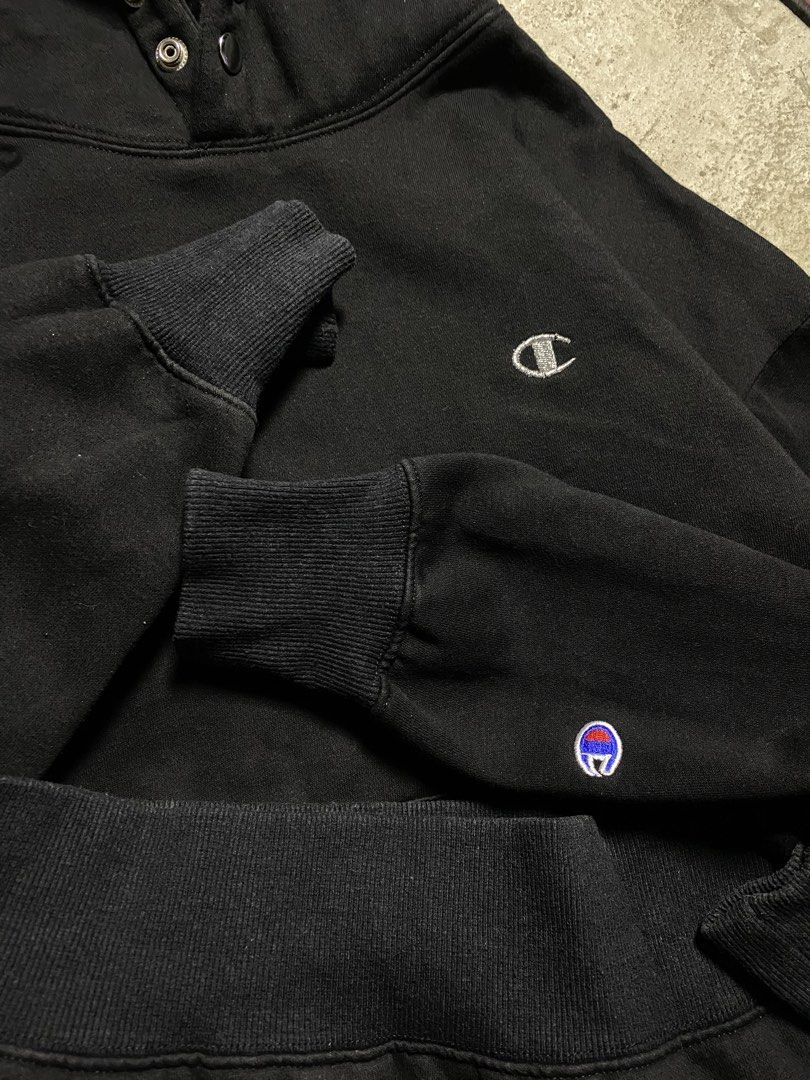 Champion Hoodie (Category: Hoodies) located in Trece Martires City. Submitted by ridgeridethrift (Listing ID 1469532804, Image 2). Description: Width- 21.5 Length - 26.5 Sleeve - 25 Color rate : 9/10.