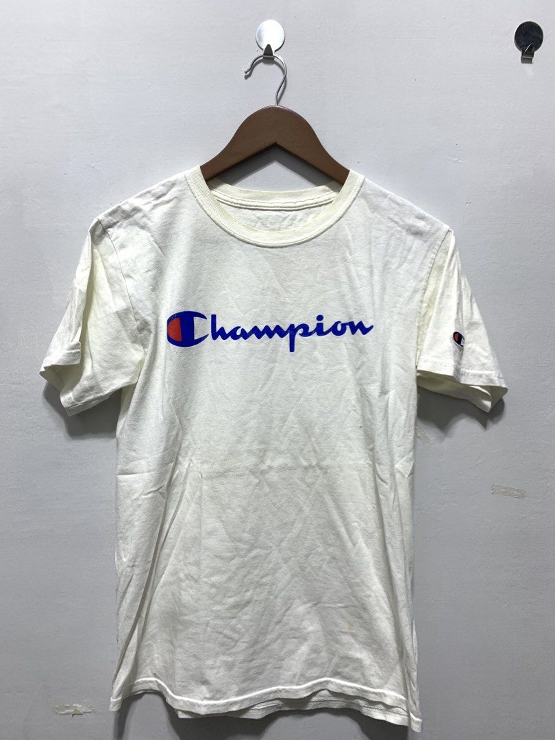 CHAMPION SCRIPT T-shirt (Category: Tshirts & Polo Shirts ) located in Caloocan City. Submitted by eightyythrift (Listing ID 1469564666, Image 1). Description: .