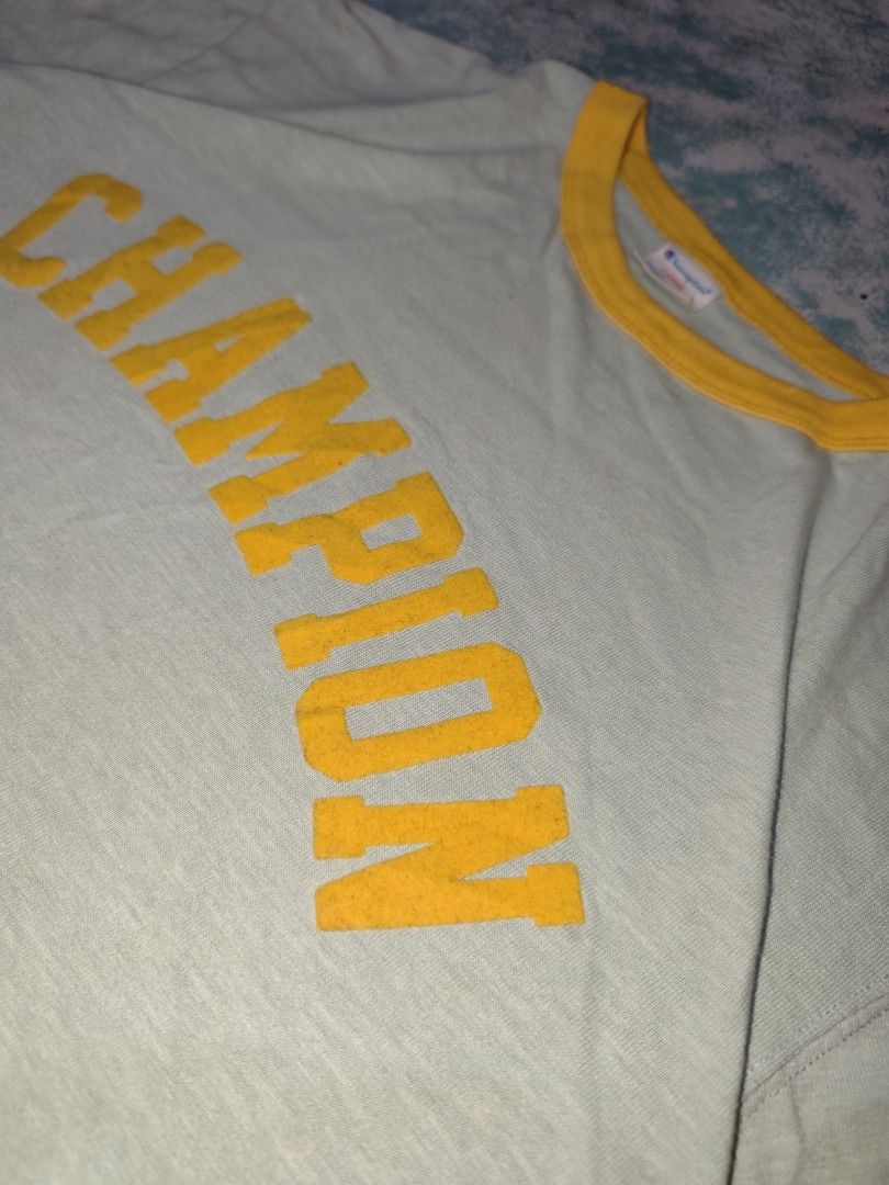 Champion tees (Category: Tshirts & Polo Shirts ) located in Calauag. Submitted by cou1_h (Listing ID 1469418682, Image 2). Description: 22x27 Need wash 10/10 color rate.