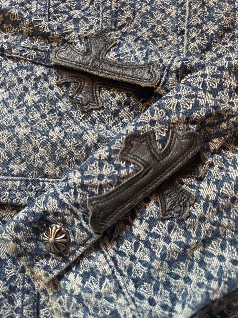 Chrome Hearts AOp Denim Jacket (Category: Coats, Jackets and Outerwear) located in Kabankalan. Submitted by secondhandgems2 (Listing ID 1469469877, Image 3). Description: Large fit (22W 27L) Like new No flaws Off lang pang psg.