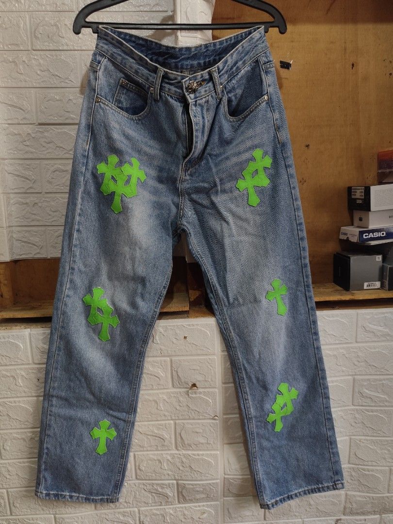 Chrome hearts X Levi's (Category: Jeans) located in Kabacan. Submitted by thriftpingts (Listing ID 1469435153, Image 1). Description: Choremhearts X Levi's 501 Condition: 10/10 Color rate : 10/10 Waist: 30 Length: 40 Hem: 8 Washtags: ✅ Issue: ❌.