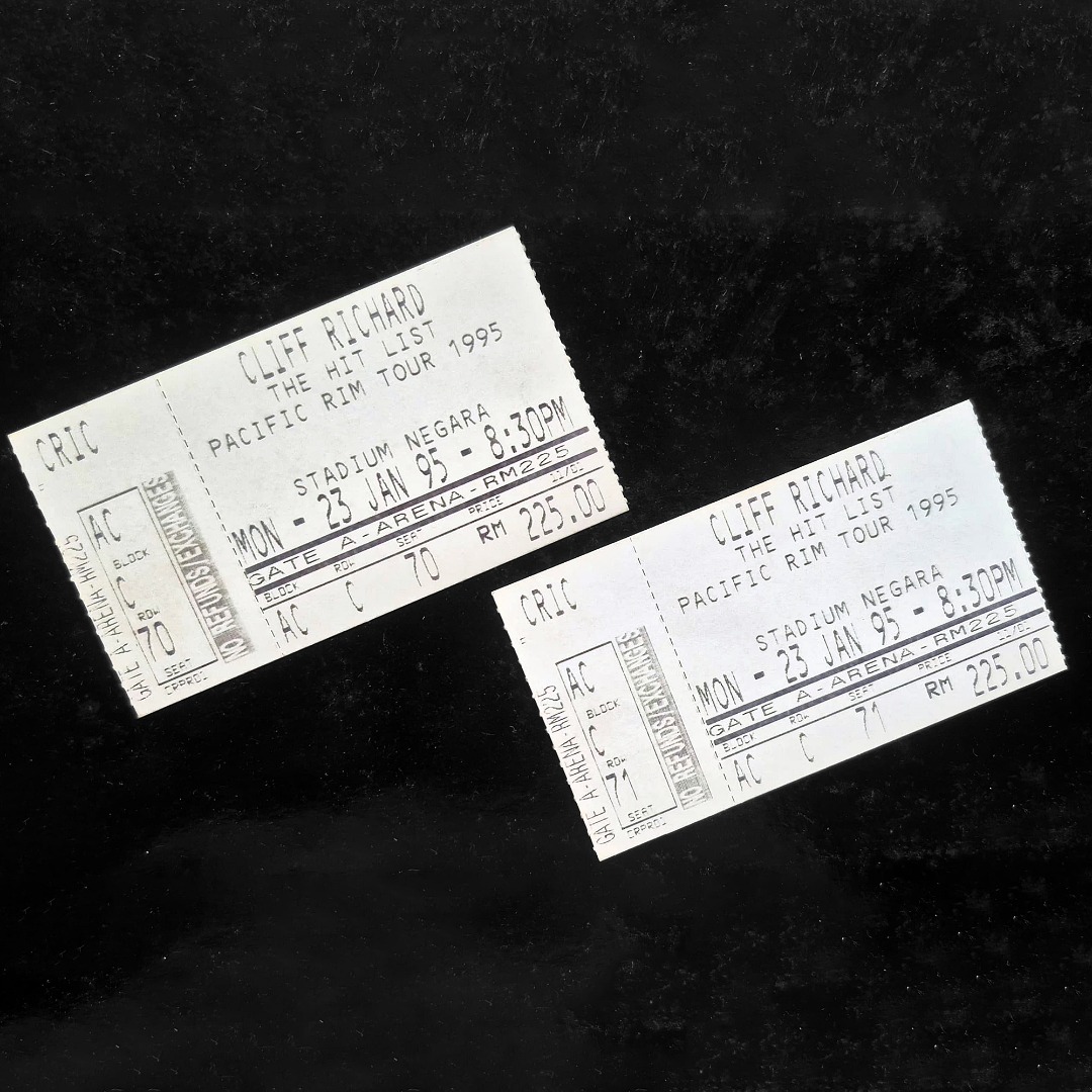 Cliff Richard The Hit List Pacific Rim Tour 1995 @ Stadium Negara ...