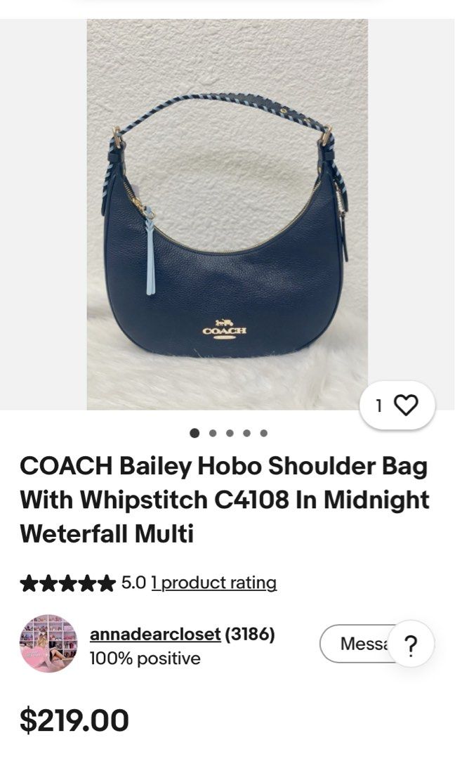 COACH BAILEY HOBO SHIULDER BAG (Category: Shoulder Bags) located in General Mariano Alvarez. Submitted by adonid (Listing ID 1469467590, Image 2). Description: COACH BAILEY HOBO SHIULDER BAG GOOD CONDITION NORMAL SIGN OF USAGE ONLY ISSUE NASA PICTURE NA.