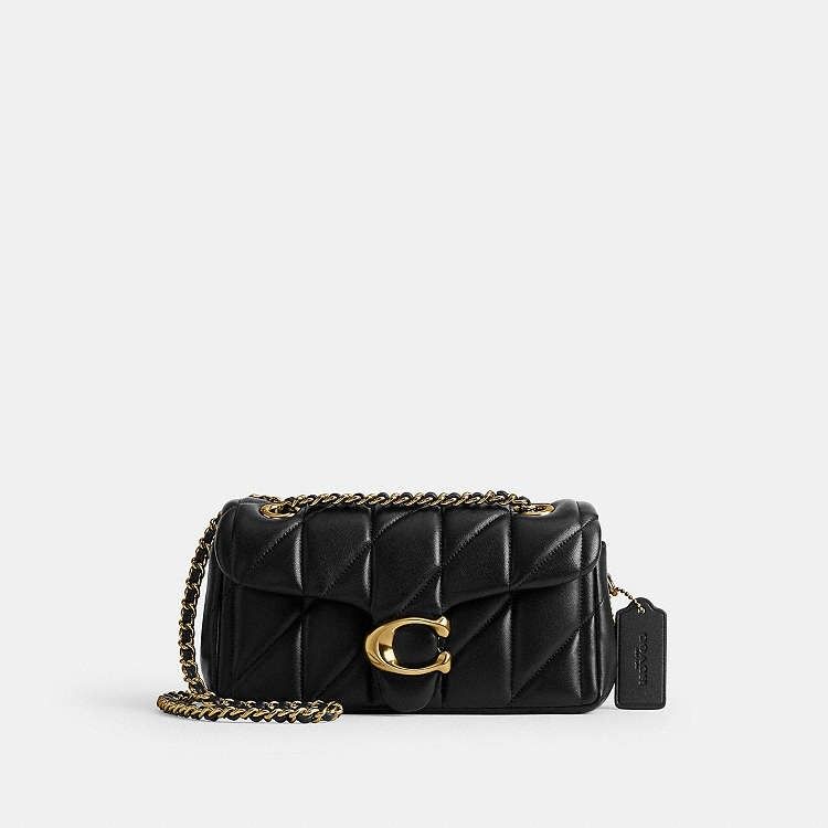 Coach Quilted Tabby 26 Shoulder Bag (Category: Shoulder Bags) located in Las Pinas. Submitted by shopwithmira13 (Listing ID 1469411289, Image 2). Description: Measurements Length: 7.75" Height: 4.25" Width: 2.75" Materials Nappa leather Suede Smooth leather Fabric lining Strap Chain strap with 21.5" drop for shoulder or crossbody wear Features Outside slip pocket Inside magnetic snap pocket Pushlock closure .