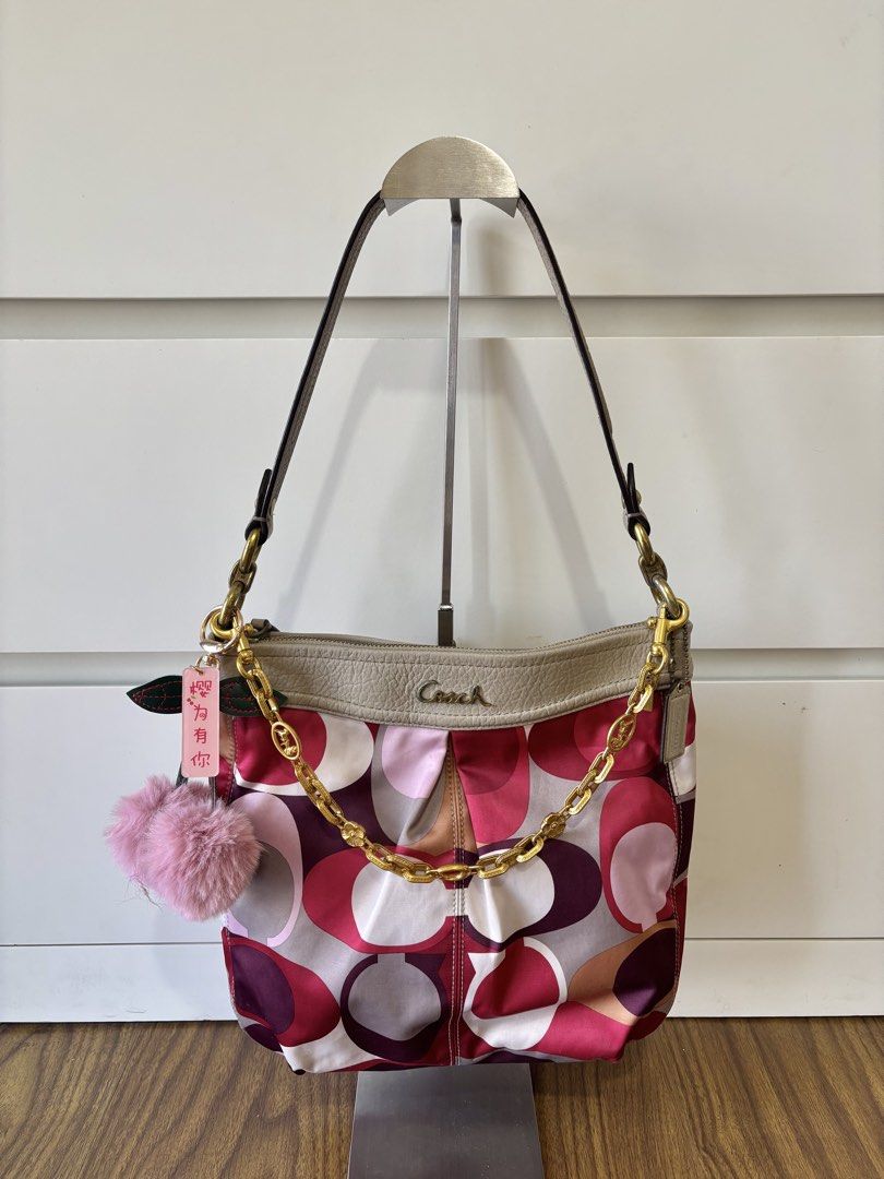 Coach Y2K Scarf Print Multicolor Pink Bag Bundle (Category: Luxury Bags & Wallets) located in Manila. Submitted by vintage.maem (Listing ID 1469511198, Image 2). Description: Take all for ₱25000 Firm price Very hard to collect them PM for more deets.
