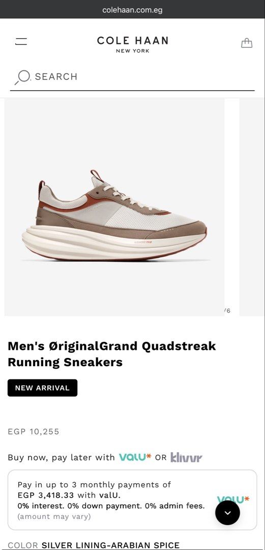 Cole Haan Grand 360 Sneakers (Category: Sneakers) located in Manila. Submitted by sallykuwait (Listing ID 1469537171, Image 2). Description: - COLE HAAN ØriginalGrand Quadstreak Running Sneakers Php 5,500 (Negotiable) SIZE 10 Men’s, legit, used once, no box, bought in the US - Polyester, nylon, and leather upper - Rubber outsole - 13mm (.5-inch) heel - Open cell PU footbed - EVA midsole - Lining: 80% polyester, 15% nylon, and 5% PU - Imported RFS