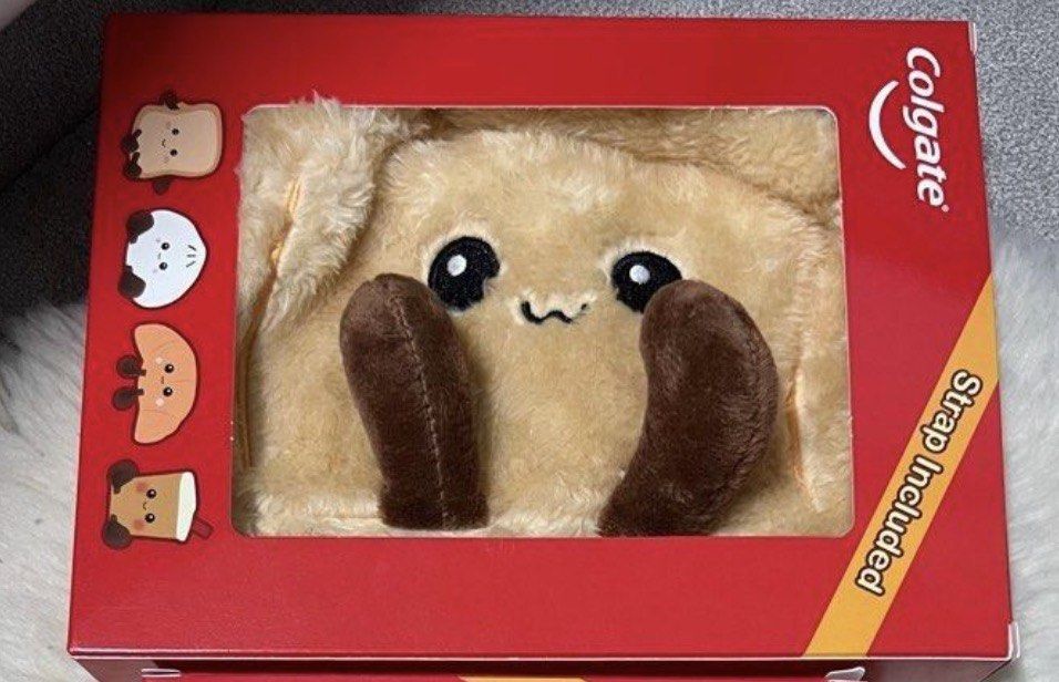 Colgate Plush sling bag croissant, Toys & Collectibles, Toys, Plushies ...