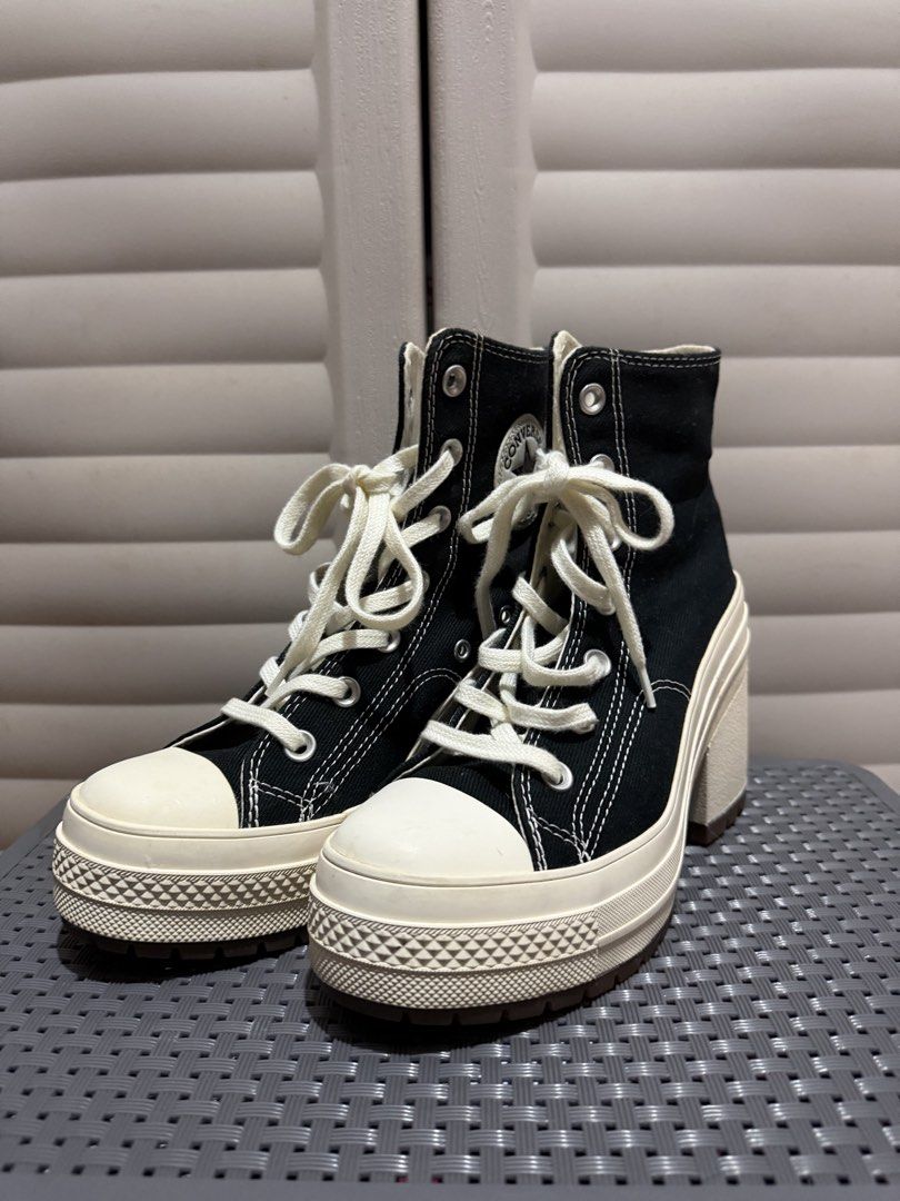 Converse Chuck 70 De Luxe Heel Platforms Size US 6.5 (Category: Sneakers) located in Marikina City. Submitted by sometimes.xo (Listing ID 1469545048, Image 1). Description: size 6.5 us in women, 23.5cm used x3, comes with original box bought in june 2025.