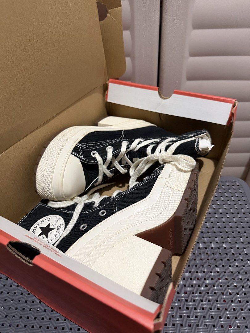 Converse Chuck 70 De Luxe Heel Platforms Size US 6.5 (Category: Sneakers) located in Marikina City. Submitted by sometimes.xo (Listing ID 1469545048, Image 2). Description: size 6.5 us in women, 23.5cm used x3, comes with original box bought in june 2025.