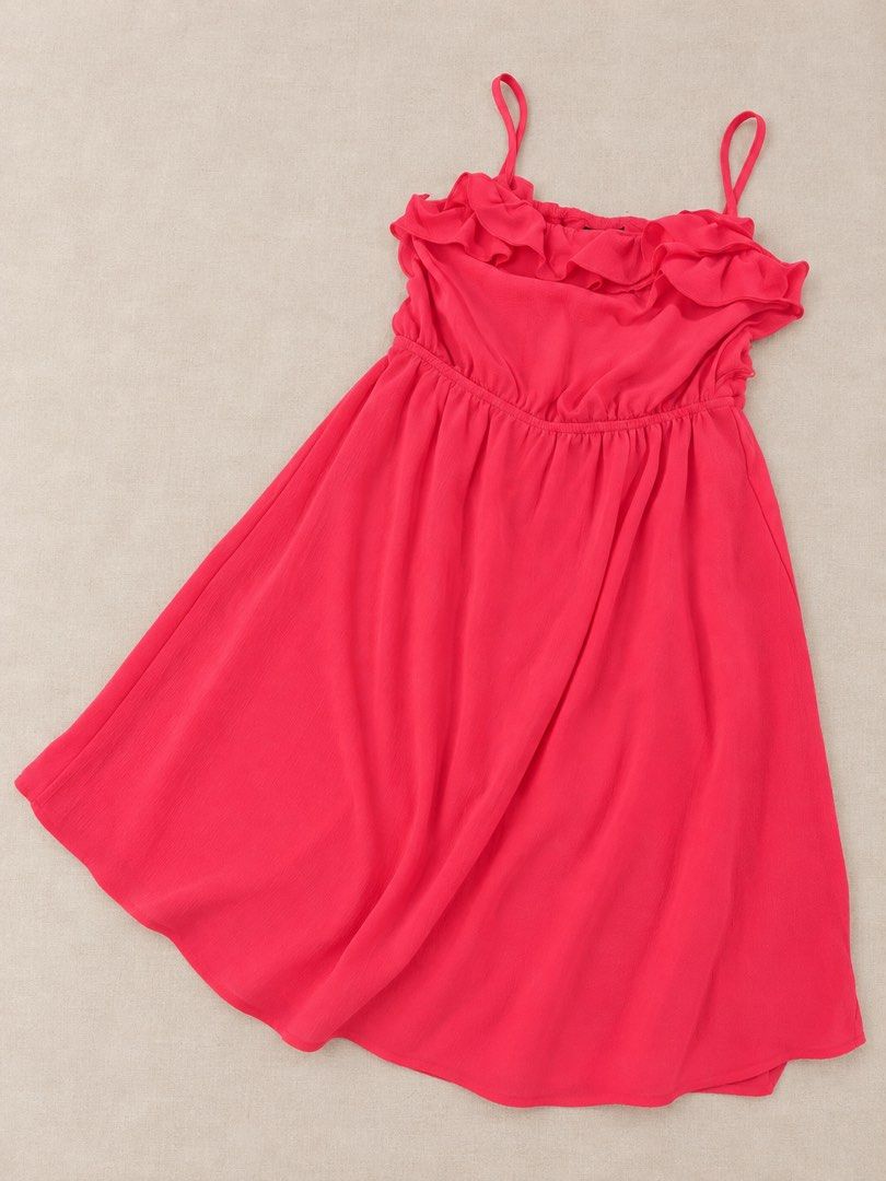 Coral Pink Ruffle-Strap Midi Dress (Category: Dresses) located in Manila. Submitted by lexiandco.ph (Listing ID 1469404567, Image 1). Description: .