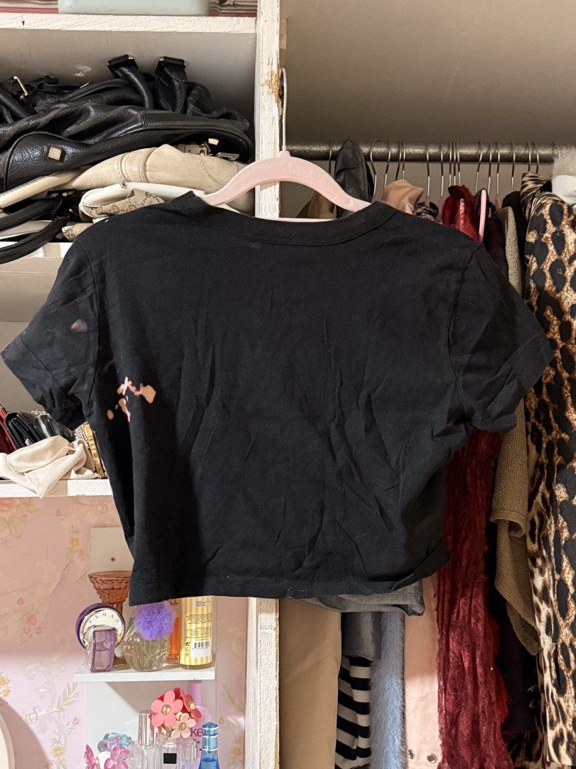 Cropped Angel Y2K Shirt (Category: Shirts) located in Lapu Lapu. Submitted by bzzzzarah (Listing ID 1469560357, Image 3). Description: A cropped angel shirt. Size small. Has visible discoloration at the back—no other issues other than that.
