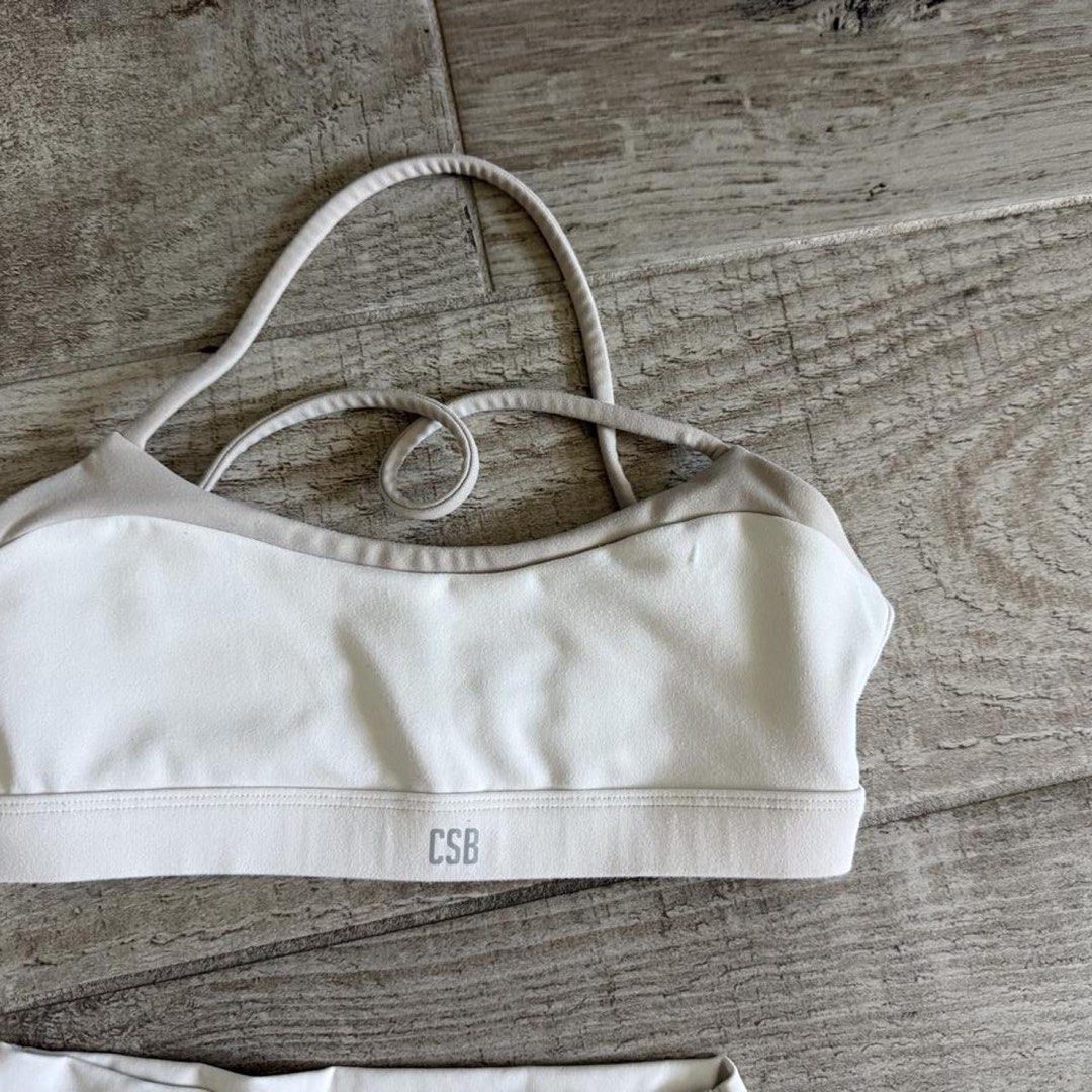 Csb Form Gia Crop and Shorts Set (Category: Activewear) located in Manila. Submitted by glossywife (Listing ID 1469447027, Image 3). Description: - Form Gia Crop in Vanilla Two Tone and Form Invisible Scrunch Shorts in Vanilla - Both size S - Used twice Rfs: decluttering Mop: Bank transfer Mod: GrabExpress / Lalamove / J&T.