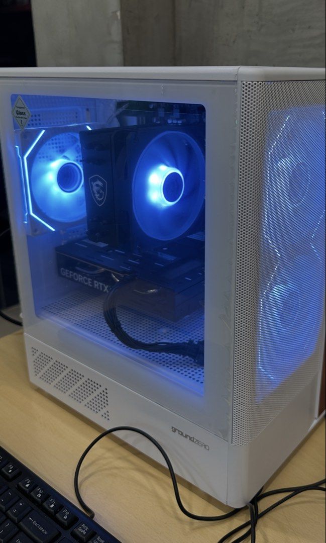 Custom Gaming PC Ryzen 5 7500F RTX 5060 (Category: Desktops) located in Manila. Submitted by joshuapaul13456 (Listing ID 1469445315, Image 1). Description: Php 60,000 (negotiable) GEFORCE RTX 5060 COLORFUL GAMING DUO 8GB GDDR7 DUAL FAN AMD RYZEN 5 7500F GIGABYTE B650M GAMING WIFI DDR5 MATX AM5 TEAMGROUP T-FORCE VULCAN NON-RGB BLACK 8GBX2=16GB 6000MHZ DDR5 CL38 XMP EXPO LEXAR NM610 PRO NVME 1TB GEN 3 MSI MAG A650BN 650W 80+ GROUND ZERO VM HOICA WH