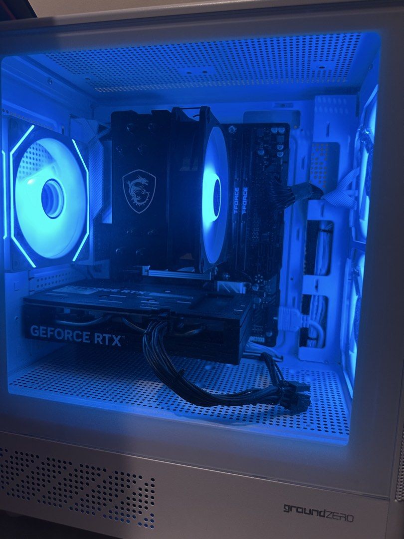 Custom Gaming PC Ryzen 5 7500F RTX 5060 (Category: Desktops) located in Manila. Submitted by joshuapaul13456 (Listing ID 1469445315, Image 2). Description: Php 60,000 (negotiable) GEFORCE RTX 5060 COLORFUL GAMING DUO 8GB GDDR7 DUAL FAN AMD RYZEN 5 7500F GIGABYTE B650M GAMING WIFI DDR5 MATX AM5 TEAMGROUP T-FORCE VULCAN NON-RGB BLACK 8GBX2=16GB 6000MHZ DDR5 CL38 XMP EXPO LEXAR NM610 PRO NVME 1TB GEN 3 MSI MAG A650BN 650W 80+ GROUND ZERO VM HOICA WH