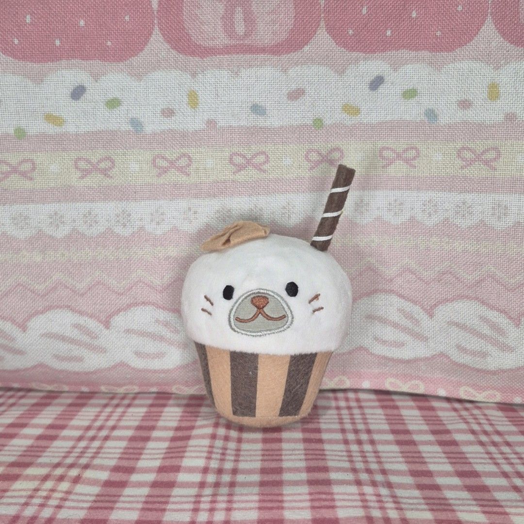 Cute Seal Cupcake Dessert Plush Toy (Category: Plushies & Soft Toys) located in Marikina City. Submitted by bsnctrytrvll (Listing ID 1469519247, Image 1). Description: Seal Kopi Charm ₱50 ☁️ payo (pay as you order) ☁️ no etiketa ☁️ x sensi/rush 🌱 mod : j&t or sdd mop : gcash, maya or bank transfer #charms #anikanik #plushies.