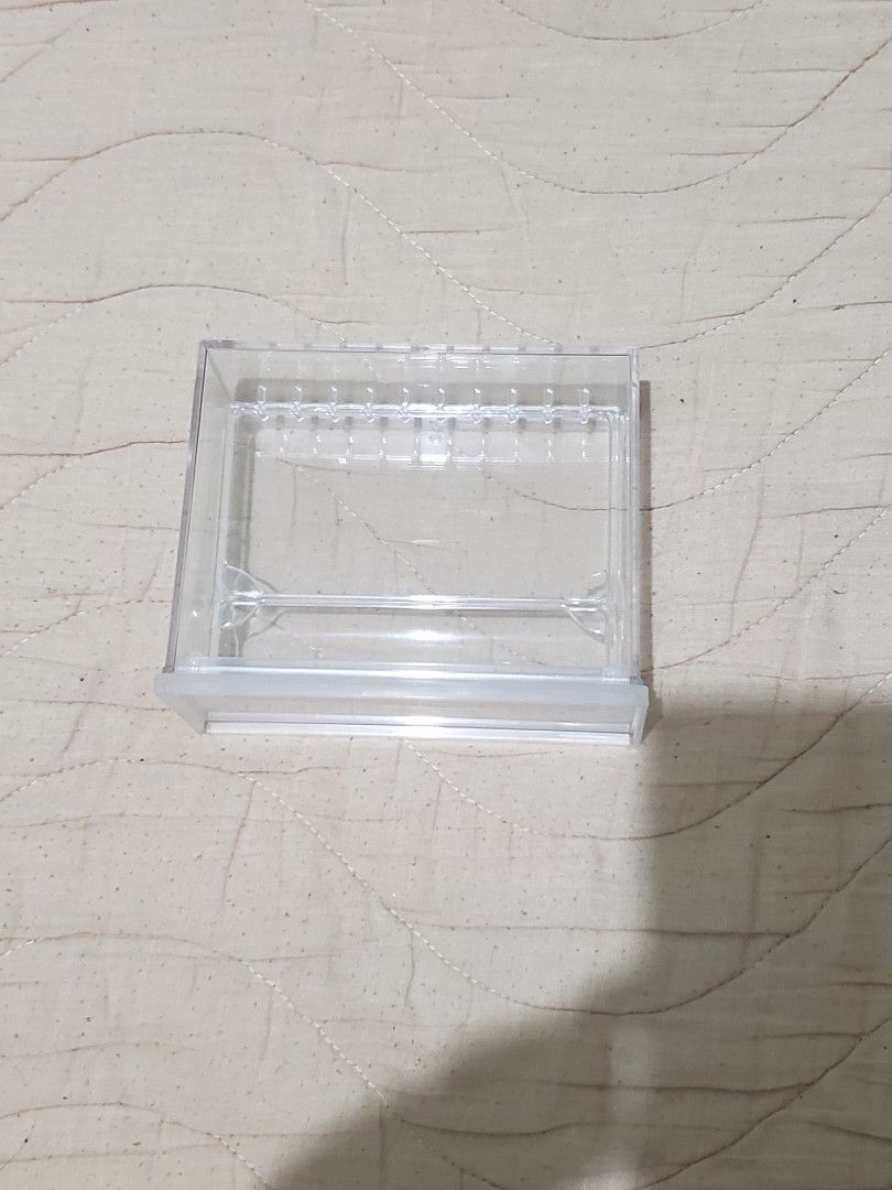 daiso keychain holder Clear Plastic Storage Drawer Organizer (Category: Storage Boxes & Baskets) located in Manila. Submitted by declutteresque (Listing ID 1469473719, Image 1). Description: - Transparent design lets you easily see and find your items - Built-in vertical slots and tracks for customizable dividers or cards - Perfect for organizing office supplies, small accessories, and craft items - Sturdy and durable construction - Clean, minima