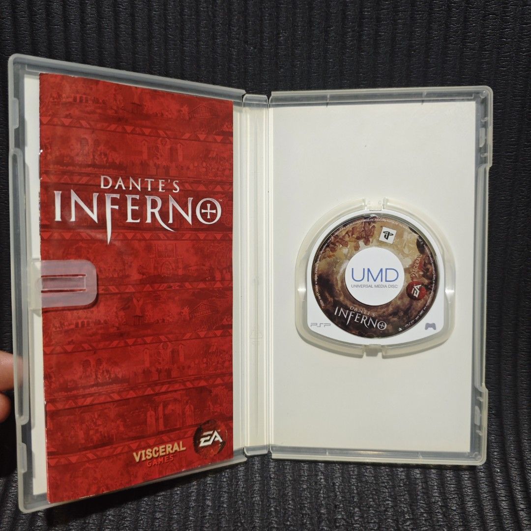 Dantes Inferno PSP Game Authentic (CIB) (Category: PlayStation) located in Quezon City. Submitted by shopme_gadget30 (Listing ID 1469540508, Image 3). Description: kindly read the details first for sale fixed price Good Condition tested and working with case , Disc Game and Manual Booklet Complete in box compatible to PSP Console R3 Region Rare qc area meet up: sm north shipping fee must shoulder by the buyer via lalamove or grab payment: bdo/gca
