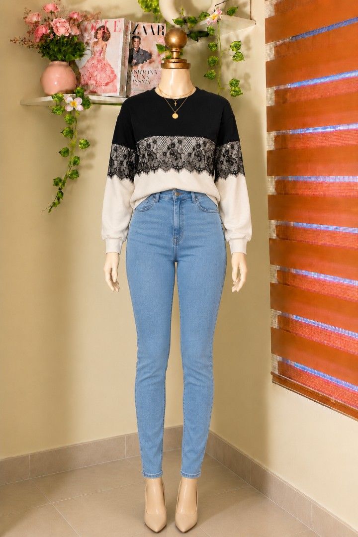 Denim Pants & Long sleeve (Category: Jeans) located in Manila. Submitted by vastfox_674246 (Listing ID 1469440093, Image 1). Description: Denim Pants with two packet (waist Size 26 and 30 available) Long sleeve two tone Jacket (Medium).