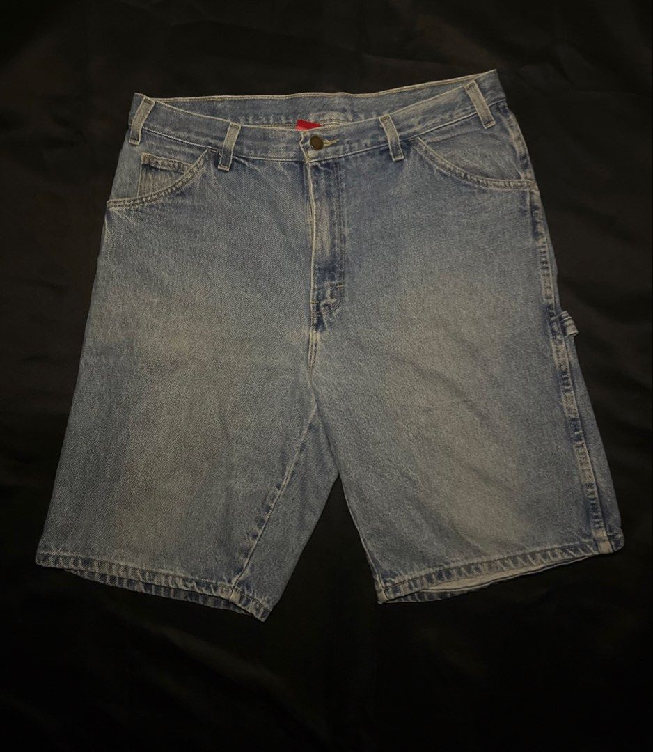 Dickies Carpenter Jorts (Category: Shorts) located in Manila. Submitted by sobrangwavy (Listing ID 1469528903, Image 2). Description: Dickies Carpenter Jorts Waist: 34 Length: 21 Thigh: 12 750 + sf (negotiable) Good Condition Hard Denim Issue: Minor scratch at the right pocket .