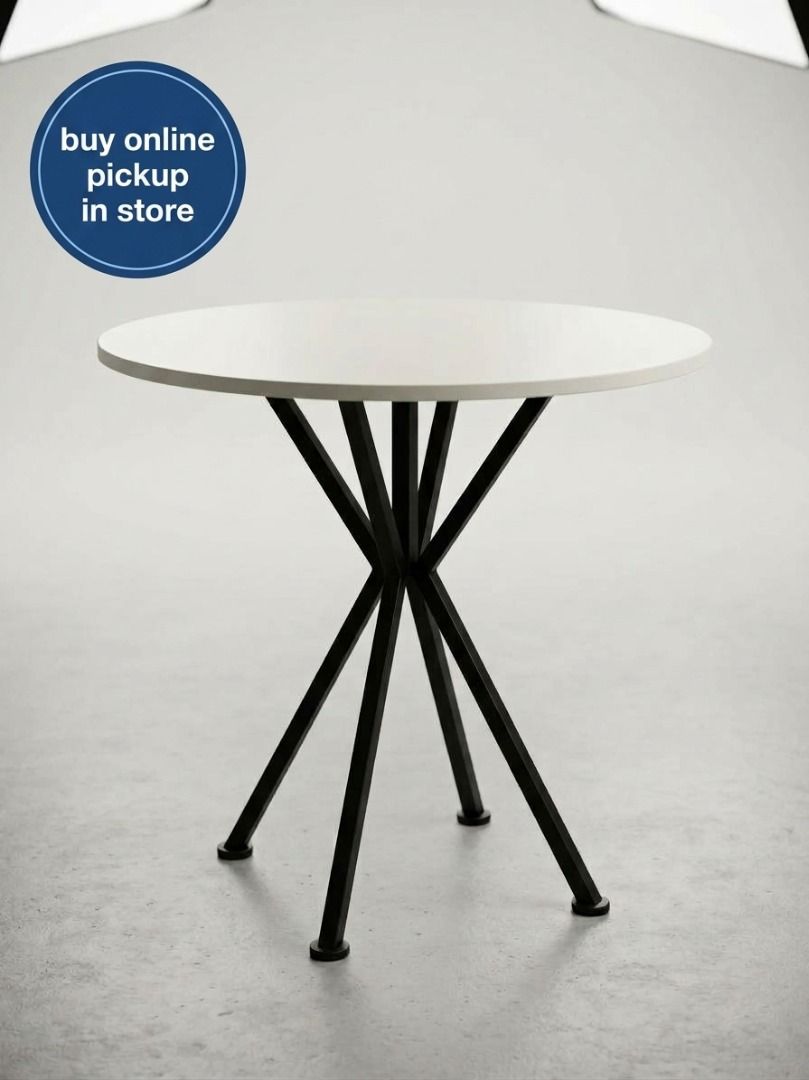 DINING TABLE (Category: Tables & Sets) located in Valenzuela. Submitted by jesspesongco (Listing ID 1469437808, Image 1). Description: DINING TABLE NEWLY REFURBISHED SIZE: L70cm W70cm H72cm PRICE: 6,000 ✔️Sleek round dining table with a minimalist white top ✔️Compact size fits easily in small dining areas, kitchens, or cafes 📍 LOCATION: OFFICEBUSTERS BALINTAWAK 👤 Look for: Hesus 📞 0961-690-4709.