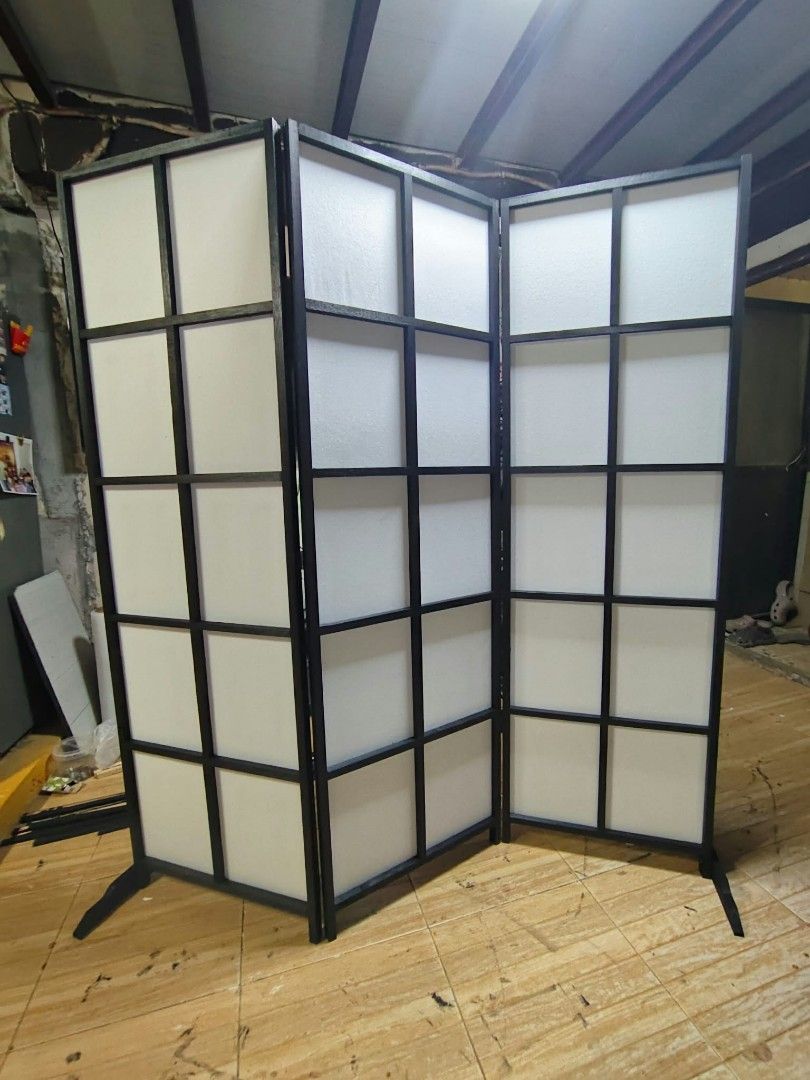 DIVIDER WALL FOLDABLE (Category: Other Home Furniture) located in Taytay. Submitted by jamiles_hndcfs (Listing ID 1469410934, Image 1). Description: Transform your space with this elegant Japanese inspired divider partition!✨ Perfect for adding privacy, creating separate areas, or enhancing your home with a minimalist and modern aesthetic. Its foldable design makes it easy to move, store, and position anywhere you need. 🪵 Material: Wooden Native