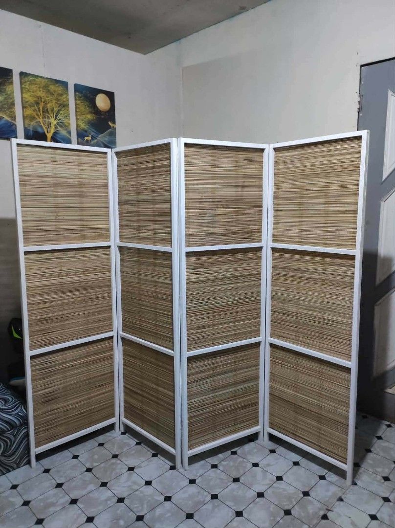 DIVIDER WALL FOLDABLE (Category: Other Home Furniture) located in Taytay. Submitted by jhuvy_ (Listing ID 1469423700, Image 1). Description: Transform your space with this elegant Japanese inspired divider partition!✨ Perfect for adding privacy, creating separate areas, or enhancing your home with a minimalist and modern aesthetic. Its foldable design makes it easy to move, store, and position anywhere you need. 🪵 Material: Wooden Native / Fabri