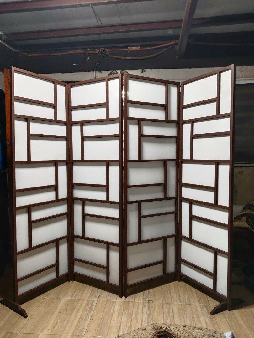 DIVIDER WALL FOLDABLE (Category: Other Home Furniture) located in Taytay. Submitted by jhuvy_ (Listing ID 1469424528, Image 2). Description: Transform your space with this elegant Japanese inspired divider partition!✨ Perfect for adding privacy, creating separate areas, or enhancing your home with a minimalist and modern aesthetic. Its foldable design makes it easy to move, store, and position anywhere you need. 🪵 Material: Wooden Native / Fabri