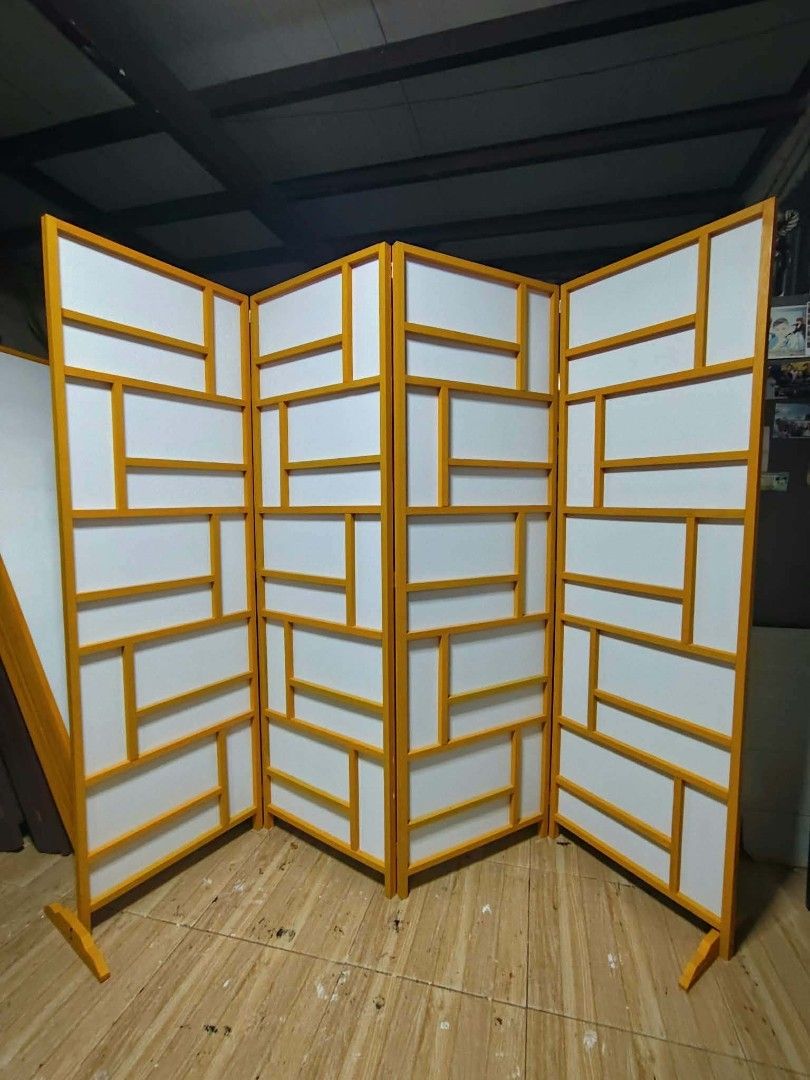 DIVIDER WALL FOLDABLE (Category: Other Home Furniture) located in Taytay. Submitted by jhuvy_ (Listing ID 1469424528, Image 1). Description: Transform your space with this elegant Japanese inspired divider partition!✨ Perfect for adding privacy, creating separate areas, or enhancing your home with a minimalist and modern aesthetic. Its foldable design makes it easy to move, store, and position anywhere you need. 🪵 Material: Wooden Native / Fabri