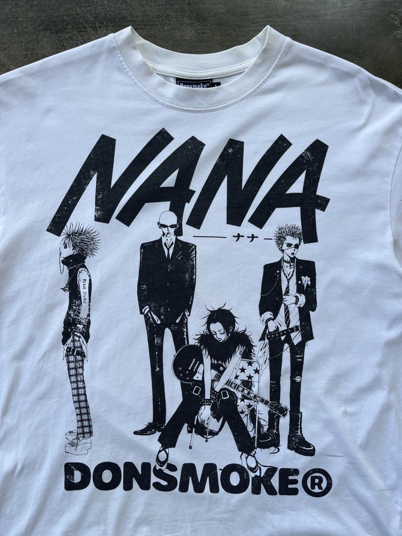Donsmoke x Nana Collaboration Tee (Category: Tshirts & Polo Shirts ) located in Kalibo. Submitted by notdavaaa (Listing ID 1469499233, Image 2). Description: Size: Large Dimes: W: 23 L: 27 Excellent condition, Minimal stains (washable) Color Rate: 9.8/10.