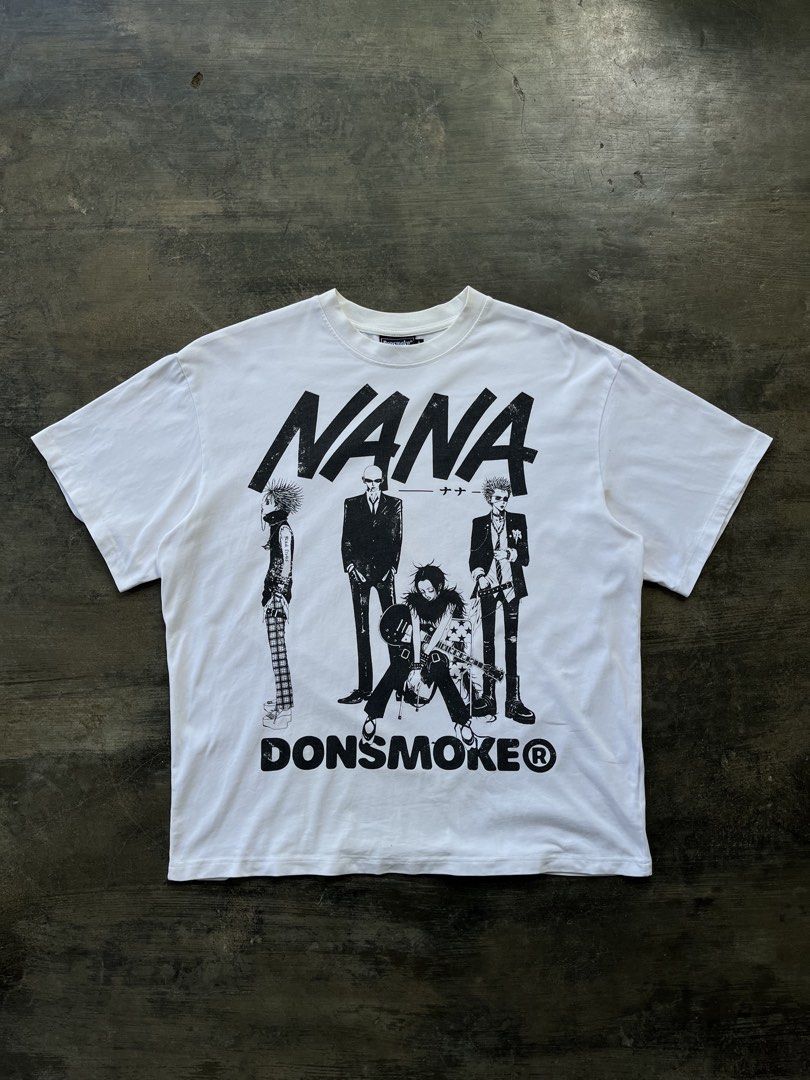 Donsmoke x Nana Collaboration Tee (Category: Tshirts & Polo Shirts ) located in Kalibo. Submitted by notdavaaa (Listing ID 1469499233, Image 1). Description: Size: Large Dimes: W: 23 L: 27 Excellent condition, Minimal stains (washable) Color Rate: 9.8/10.