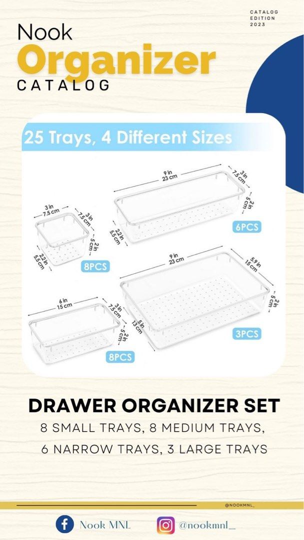 Drawer Organizer - set 24 (Category: Storage Boxes & Baskets) located in San Juan City. Submitted by brands.mnl (Listing ID 1469443479, Image 1). Description: Drawer organizer Best for ballpens, stationary, small candies and snacks and make up! .