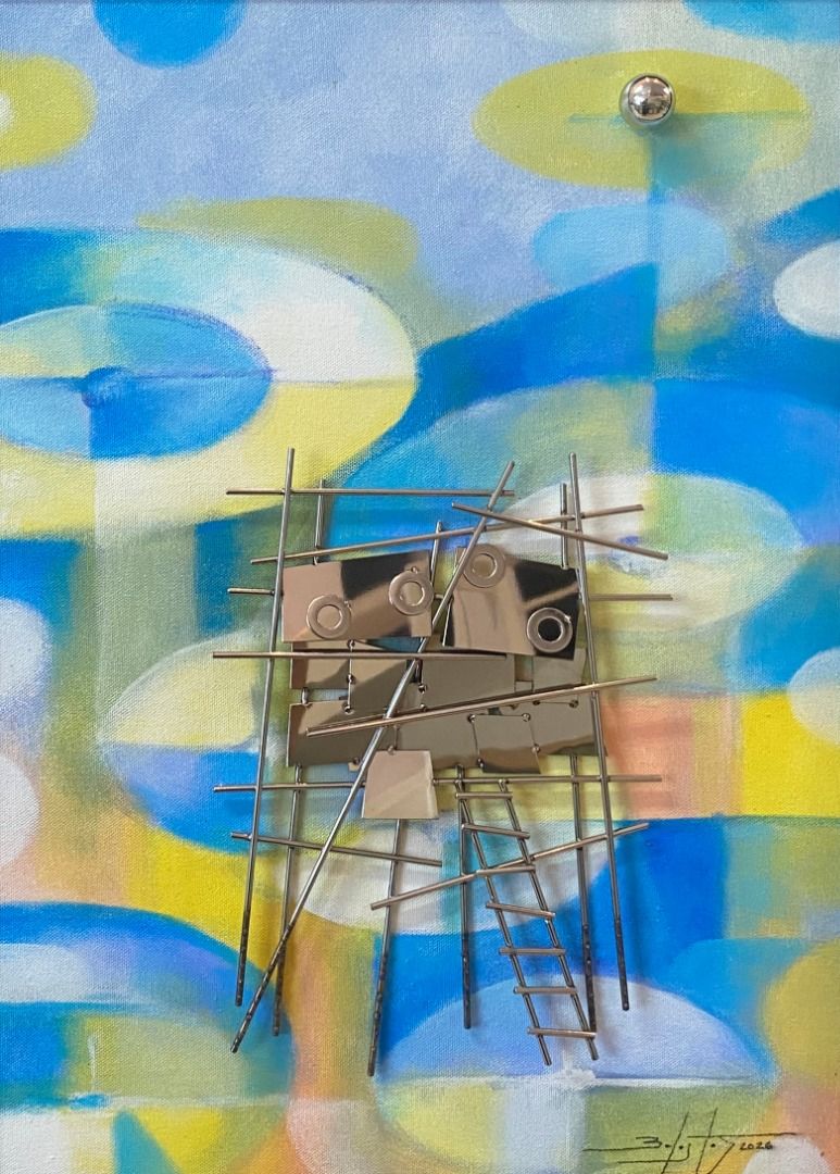 Dream Stilthouse (Blue) - Bernardo Balagtas (Category: Art & Prints) located in Taguig. Submitted by drybrushgallery (Listing ID 1469469252, Image 3). Description: Dream Stilthouse (Blue) Bernardo Balagtas, 2026 Mixed Media Artwork Dimension: 22" x 16" with Certificate of Authenticity PM FOR INQUIRY 0917 565 2917 .